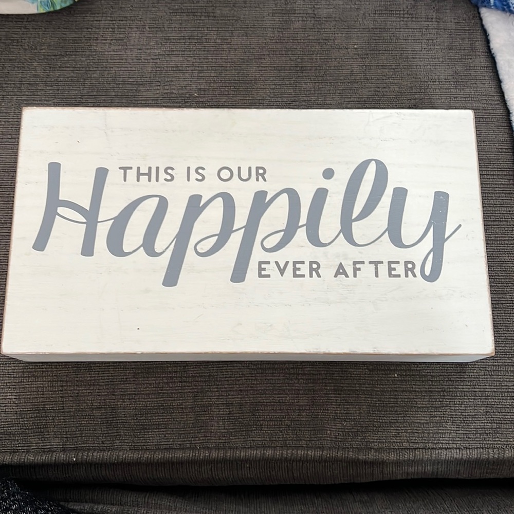 “This is our happily ever after” wall art